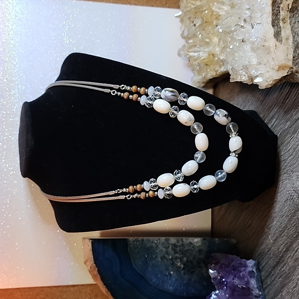 Loft Ann Taylor double chained necklace.